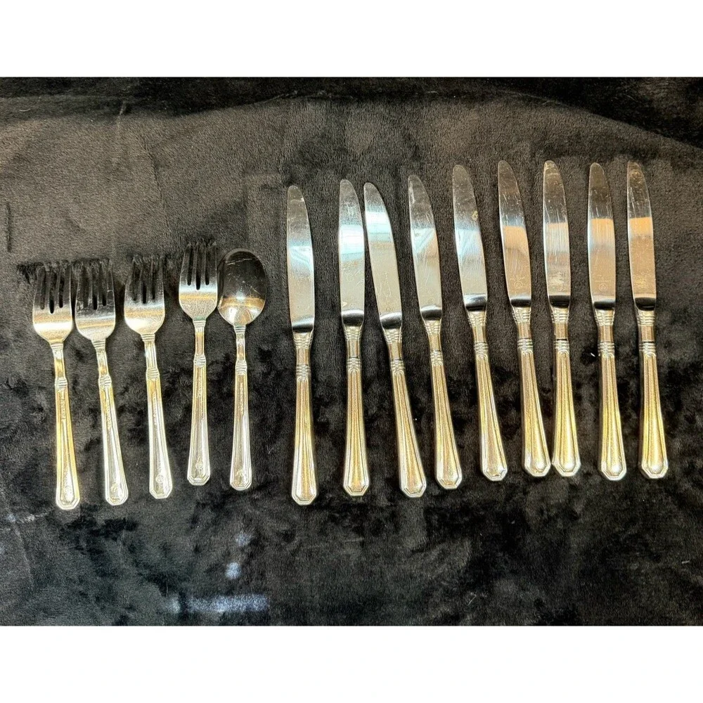 Pfaltzgraff Providence Stainless Flatware 14 Pieces 9 Knives 4 Forks 1 Spoon